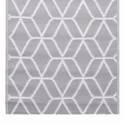 vidaXL Outdoor Carpet ARAKIL Grey 120x180 cm PP Balcony Rug Outdoor Blanket - Additional view 4