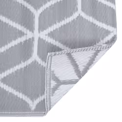 vidaXL Outdoor Carpet ARAKIL Grey 160x230 cm PP Balcony Rug Outdoor Blanket - Additional view 5