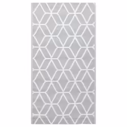 vidaXL Outdoor Carpet ARAKIL Grey 190x290 cm PP Balcony Rug Outdoor Blanket