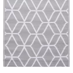 vidaXL Outdoor Carpet ARAKIL Grey 190x290 cm PP Balcony Rug Outdoor Blanket - Additional view 4