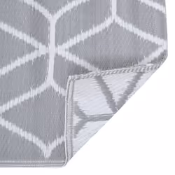 vidaXL Outdoor Carpet ARAKIL Grey 190x290 cm PP Balcony Rug Outdoor Blanket - Additional view 5