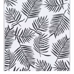 vidaXL Outdoor Carpet ARAKIL White and Black 80x150 cm PP Rug Outdoor Blanket
