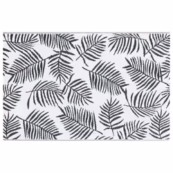 vidaXL Outdoor Carpet ARAKIL White and Black 120x180 cm PP Rug Outdoor Blanket