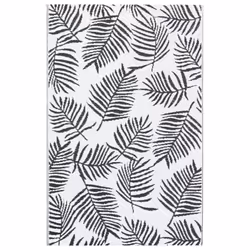 vidaXL Outdoor Carpet ARAKIL White and Black 190x290 cm PP Rug Outdoor Blanket - Additional view 4