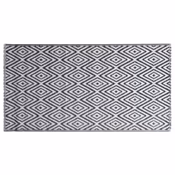vidaXL Outdoor Carpet ARAKIL White and Black 120x180 cm PP Rug Outdoor Blanket - Additional view 2