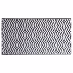 vidaXL Outdoor Carpet ARAKIL White and Black 160x230 cm PP Rug Outdoor Blanket