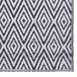 vidaXL Outdoor Carpet ARAKIL White and Black 160x230 cm PP Rug Outdoor Blanket - Additional view 4
