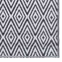 vidaXL Outdoor Carpet ARAKIL White and Black 190x290 cm PP Rug Outdoor Blanket - Additional view 4