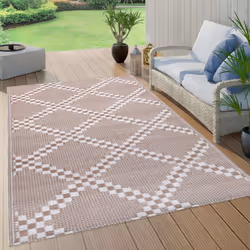 vidaXL Outdoor Carpet ARAKIL Brown 80x150 cm PP Balcony Rug Outdoor Blanket