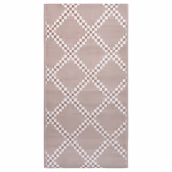 vidaXL Outdoor Carpet ARAKIL Brown 160x230 cm PP Balcony Rug Outdoor Blanket