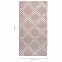 vidaXL Outdoor Carpet ARAKIL Brown 190x290 cm PP Balcony Rug Outdoor Blanket - Additional view 6