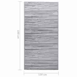vidaXL Outdoor Carpet ARAKIL Grey 120x180 cm PP Balcony Rug Outdoor Blanket - Additional view 6