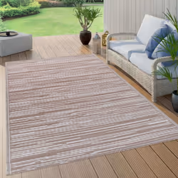 vidaXL Outdoor Carpet ARAKIL Brown 120x180 cm PP Balcony Rug Outdoor Blanket