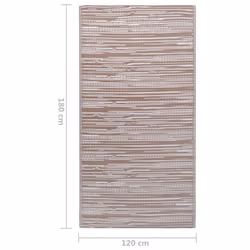 vidaXL Outdoor Carpet ARAKIL Brown 120x180 cm PP Balcony Rug Outdoor Blanket - Additional view 6