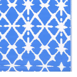 vidaXL Outdoor Carpet ARAKIL Blue and White 160x230 cm PP Rug Outdoor Blanket - Additional view 4