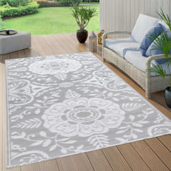 vidaXL Outdoor Carpet ARAKIL Light Grey 80x150 cm PP Balcony Rug Outdoor Blanket