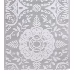 vidaXL Outdoor Carpet ARAKIL Light Grey 80x150 cm PP Balcony Rug Outdoor Blanket