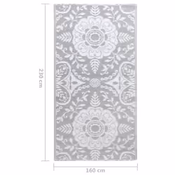 vidaXL Outdoor Carpet ARAKIL Light Grey 160x230 cm PP Rug Outdoor Blanket - Additional view 4
