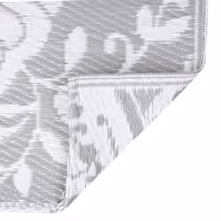 vidaXL Outdoor Carpet Light Grey 190x290 cm PP Terrace Rug Balcony Blanket - Additional view 2