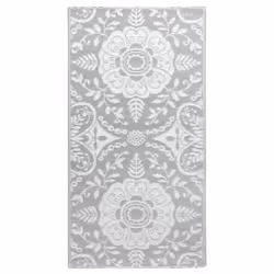 vidaXL Outdoor Carpet Light Grey 190x290 cm PP Terrace Rug Balcony Blanket - Additional view 3