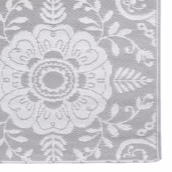vidaXL Outdoor Carpet Light Grey 190x290 cm PP Terrace Rug Balcony Blanket - Additional view 5