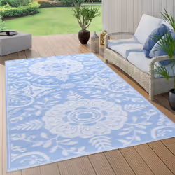 vidaXL Outdoor Carpet ARAKIL Baby Blue 80x150 cm PP Balcony Rug Outdoor Blanket