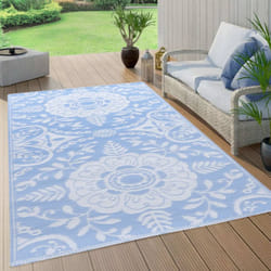 vidaXL Outdoor Carpet ARAKIL Baby Blue 160x230 cm PP Balcony Rug Outdoor Blanket
