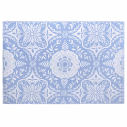 vidaXL Outdoor Carpet ARAKIL Baby Blue 190x290 cm PP Balcony Rug Outdoor Blanket