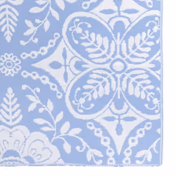 vidaXL Outdoor Carpet ARAKIL Baby Blue 190x290 cm PP Balcony Rug Outdoor Blanket - Additional view 4