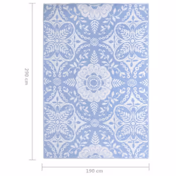 vidaXL Outdoor Carpet ARAKIL Baby Blue 190x290 cm PP Balcony Rug Outdoor Blanket - Additional view 6