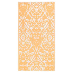 vidaXL Outdoor Carpet ARAKIL Orange and White 120x180 cm PP Rug Outdoor Blanket
