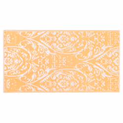 vidaXL Outdoor Carpet ARAKIL Orange and White 160x230 cm PP Rug Outdoor Blanket