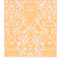vidaXL Outdoor Carpet ARAKIL Orange and White 190x290 cm PP Rug Outdoor Blanket - Additional view 3