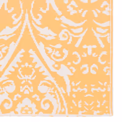 vidaXL Outdoor Carpet ARAKIL Orange and White 190x290 cm PP Rug Outdoor Blanket - Additional view 4