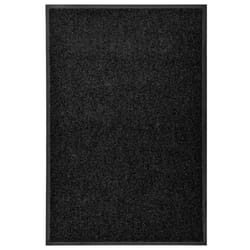 vidaXL Doormat Washable Black Home Garden Barrier Entrance Rug for Front Door