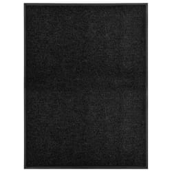 vidaXL Doormat Washable Black Home Garden Barrier Entrance Rug for Front Door