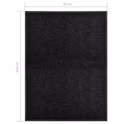 vidaXL Doormat Washable Black Home Garden Barrier Entrance Rug for Front Door - Additional view 5