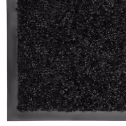 vidaXL Doormat Washable Black Home Garden Barrier Entrance Rug for Front Door