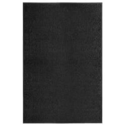 vidaXL Doormat Washable Black Home Garden Barrier Entrance Rug for Front Door