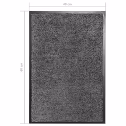 vidaXL Doormat Washable Anthracite Home Garden Entrance Rug for Front Door - Additional view 5