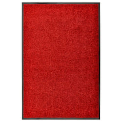 vidaXL Doormat Washable Red Home Garden Barrier Entrance Rug for Front Door
