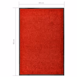 vidaXL Doormat Washable Red Home Garden Barrier Entrance Rug for Front Door - Additional view 5