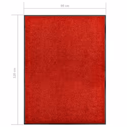 vidaXL Doormat Washable Red Home Garden Barrier Entrance Rug for Front Door - Additional view 5