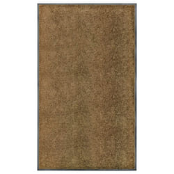 vidaXL Doormat Washable Brown Home Garden Barrier Entrance Rug for Front Door
