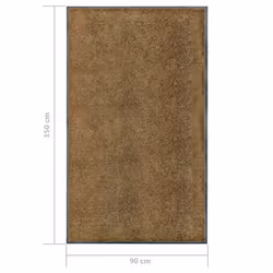 vidaXL Doormat Washable Brown Home Garden Barrier Entrance Rug for Front Door - Additional view 5