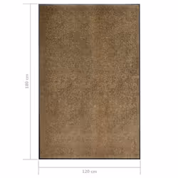 vidaXL Doormat Washable Brown Home Garden Barrier Entrance Rug for Front Door - Additional view 5