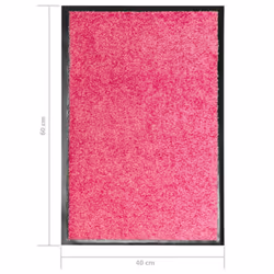 vidaXL Doormat Washable Pink Home Garden Barrier Entrance Rug for Front Door - Additional view 5