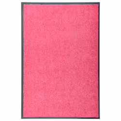vidaXL Doormat Washable Pink Home Garden Barrier Entrance Rug for Front Door