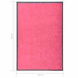 vidaXL Doormat Washable Pink Home Garden Barrier Entrance Rug for Front Door - Additional view 5