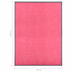 vidaXL Doormat Washable Pink Home Garden Barrier Entrance Rug for Front Door - Additional view 5